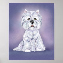 Westie Sit Print