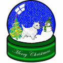 westie snow globe photo sculptures