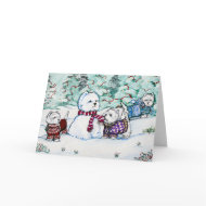 Westie Snowman card