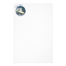 Westie Surfer Customized Stationery
