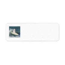 Westie Surfing Return Address Label