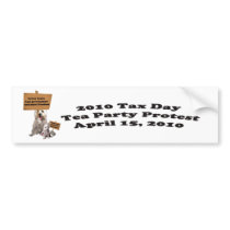 Westie Tax Day Tea Party Protest Bumper Sticker #2