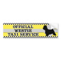 Westie Taxi Service Bumper Sticker bumper stickers