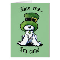 Westie Terrier Dog KISS ME Card cards