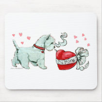 Westie Valentine mousepads