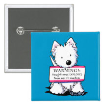 Westie Vital Signs: NAUGHTINESS Buttons
