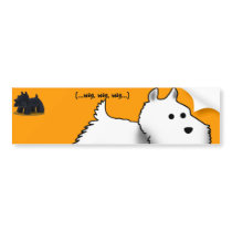 Westie (...wag, wag, wag...) bumper stickers