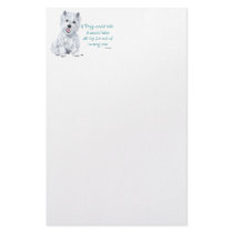 Westie Wisdom - If Dogs Could Talk Custom Stationery
