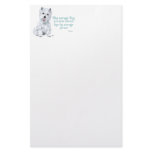 Westie Wisdom - The average Dog is a nicer person Custom Stationery