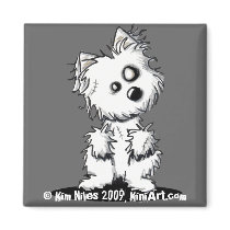 (Westie Zombie) magnets