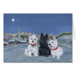 Westies and a Scottie Christmas Cards