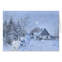 Westies Love the Wintertime Cards