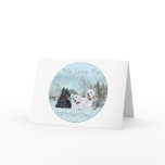 Westies &amp; Scottie in Wintertime Greeting Card