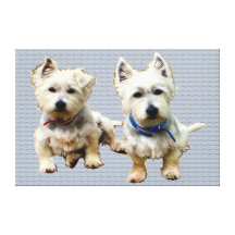 Westies Wall Canvas. Canvas Print