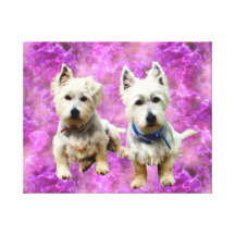 Westies Wall Canvas. Gallery Wrap Canvas