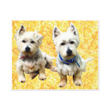 Westies Wall Canvas. Stretched Canvas Prints