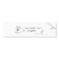 WestieSisterFullBody Bumper Sticker