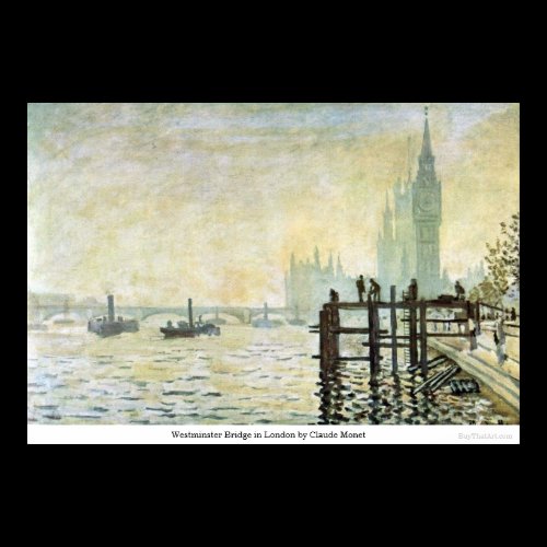 Westminster Bridge in London by Claude Monet Poster