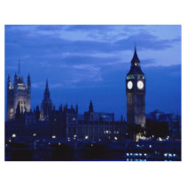 Westminster from the south bank of the Thames, Lon Flyer