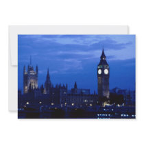 Westminster from the south bank of the Thames, Lon Personalized Invite