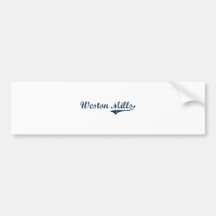 Weston Mills New York Classic Design Bumper Stickers