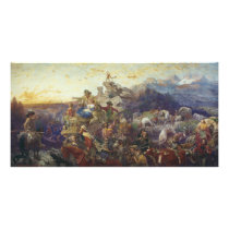 Westward the Course of Empire Takes Its Way Custom Photo Card