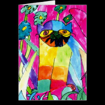 Wet Cat • Trevor Nielsen, Age 8  - card cards