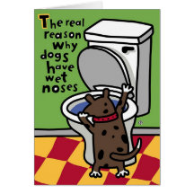 wet doggie nose greeting card