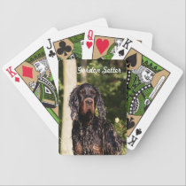 Wet Gordon Setter Playing Cards playing cards