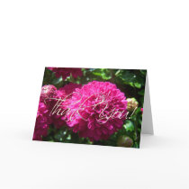 Wet Purple Mums Thank You Card by dduhaime55 Wet Purple Mums Thank You Card