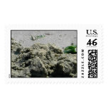 WET SAND ON BEACH postage