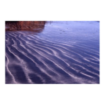 Wet, sandy beach in The Gambia posters