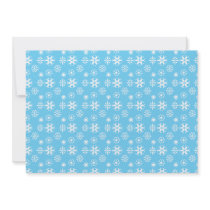 Wet snowflakes on blue personalized invite