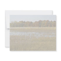Wetland with autumn trees and ducks rising invitations by animalpark Wetland with autumn trees and ducks rising invitations