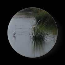 Wetlands Egret Button buttons