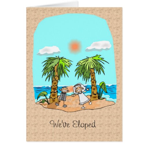 We ve Eloped Announcement Greeting Card Zazzle