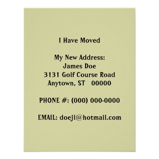 We've I've Moved Announcement Golf Golfing Move