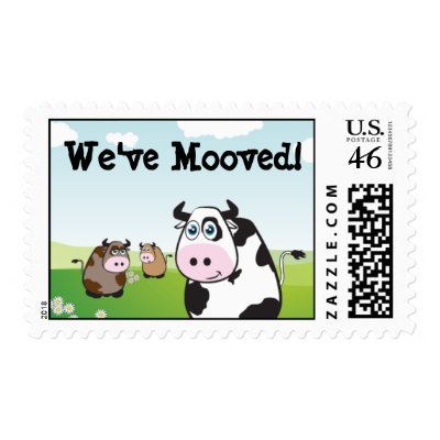 We've Mooved Stamp by FredzCards