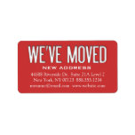 "We've Moved" Address Change Notification Label labels