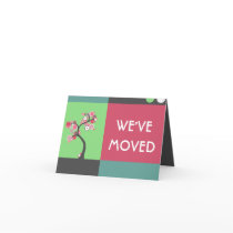 we've moved announcement : retro tree cards