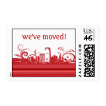 We've Moved City Skyline Postage postage