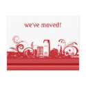 We've Moved City Skyline Postcard