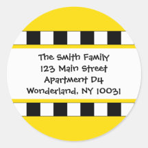 We've Moved Cityscape Address Label Stickers