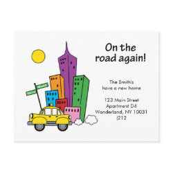 We've Moved Cityscape - Postcard postcard