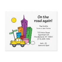 We've Moved Cityscape - Postcard by maboles We've Moved Cityscape - Postcard