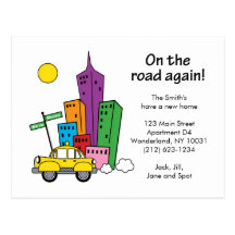 We've Moved Cityscape - Postcard