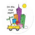 We've Moved Cityscape - Sticker by maboles We've Moved Cityscape - Sticker