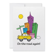 We've Moved Cityscape Yellow 5x7 Card invitations by maboles We've Moved Cityscape Yellow 5x7 Card invitations