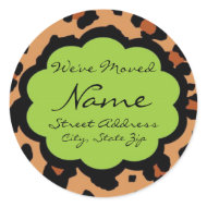 We've Moved Customizable Lepord Sticker sticker