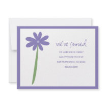 We've Moved Flower Announcement (Purple) invitations
